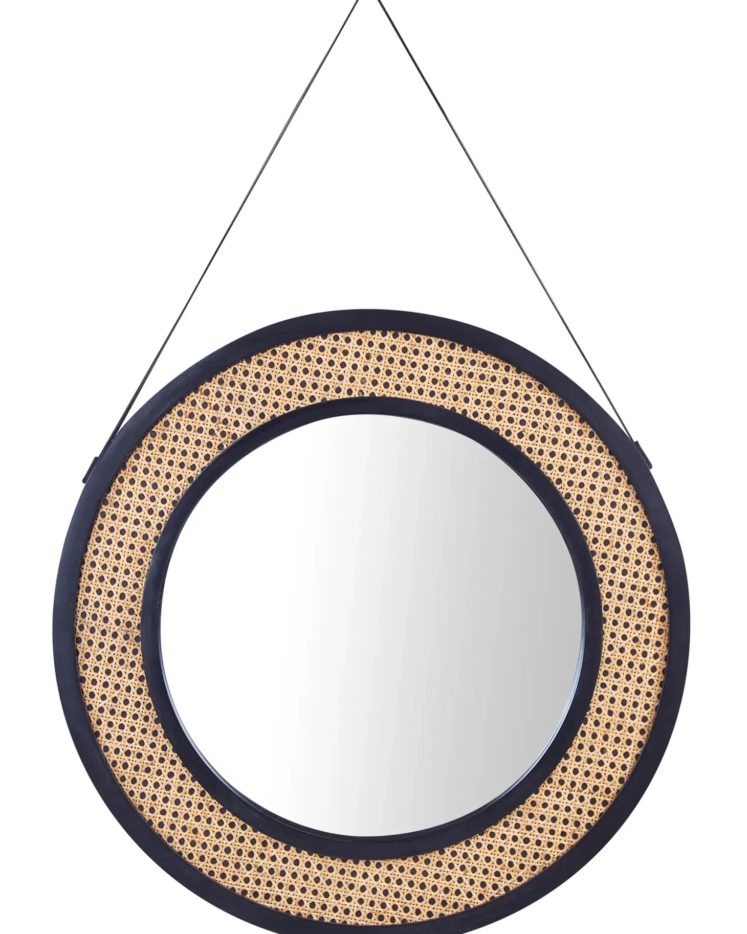 Lustro ścienne CAMBRAI 70 cm 104 cm Rattan Naturalny