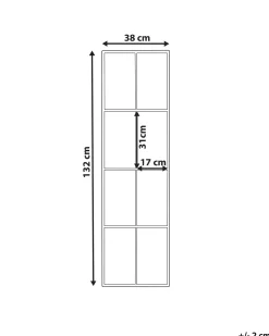 Lustro ścienne CAMON 38 cm 132 cm Metal Czarny