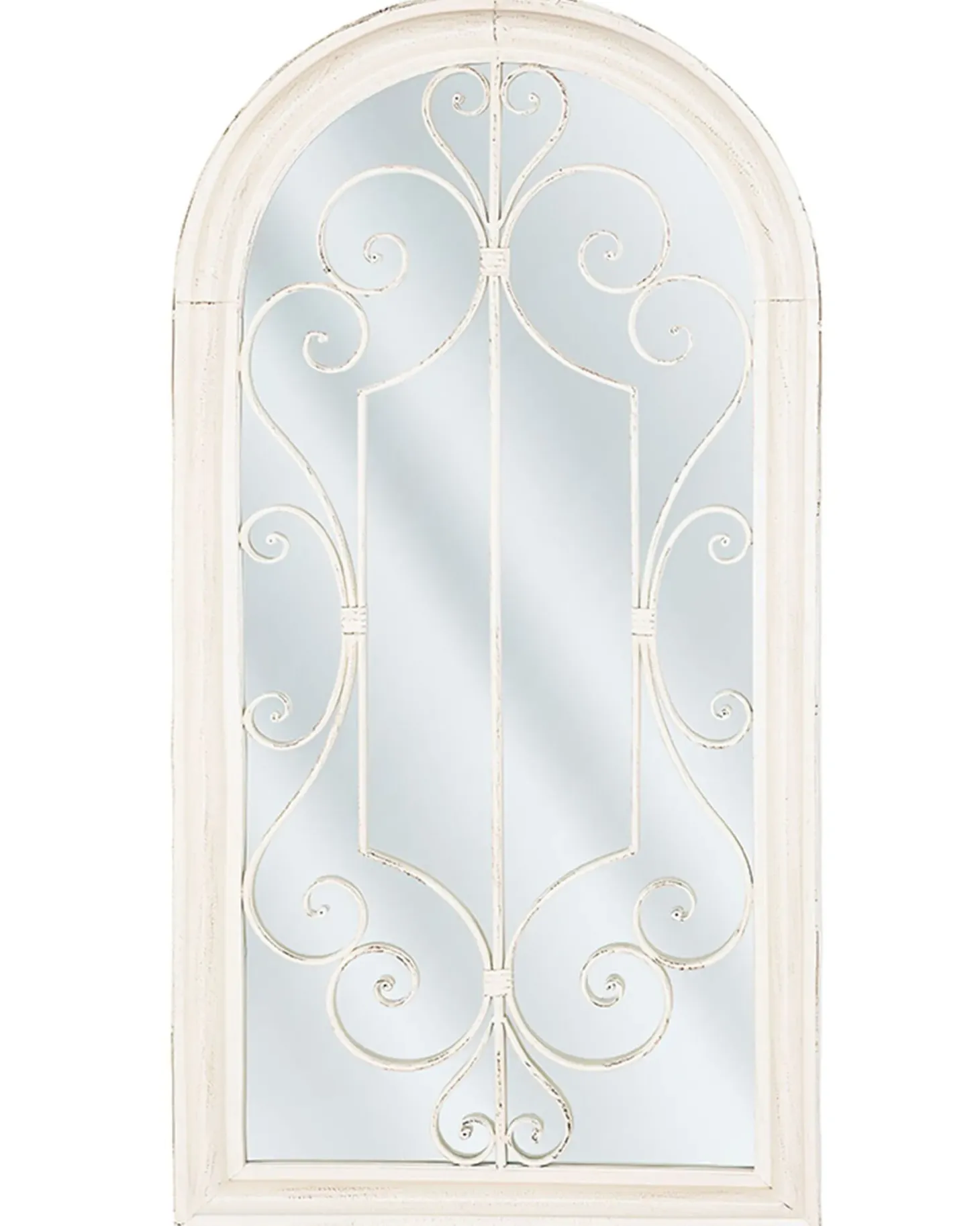 Lustro ścienne CAMPEL 49 cm 97 cm Metal Złamana biel