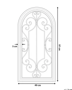 Lustro ścienne CAMPEL 49 cm 97 cm Metal Złamana biel