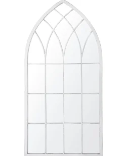 Lustro ścienne CASSEL 50 cm 115 cm Metal Jasnoszary