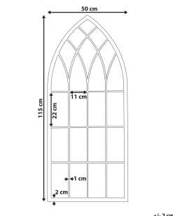 Lustro ścienne CASSEL 50 cm 115 cm Metal Jasnoszary