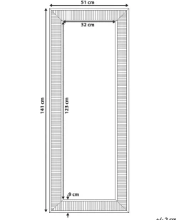 Lustro ścienne CASSIS 51 cm 141 cm Złoty