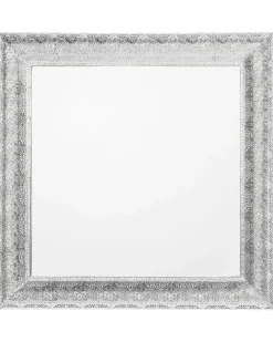 Lustro ścienne CAVAN 65 cm 65 cm Metal Srebrny