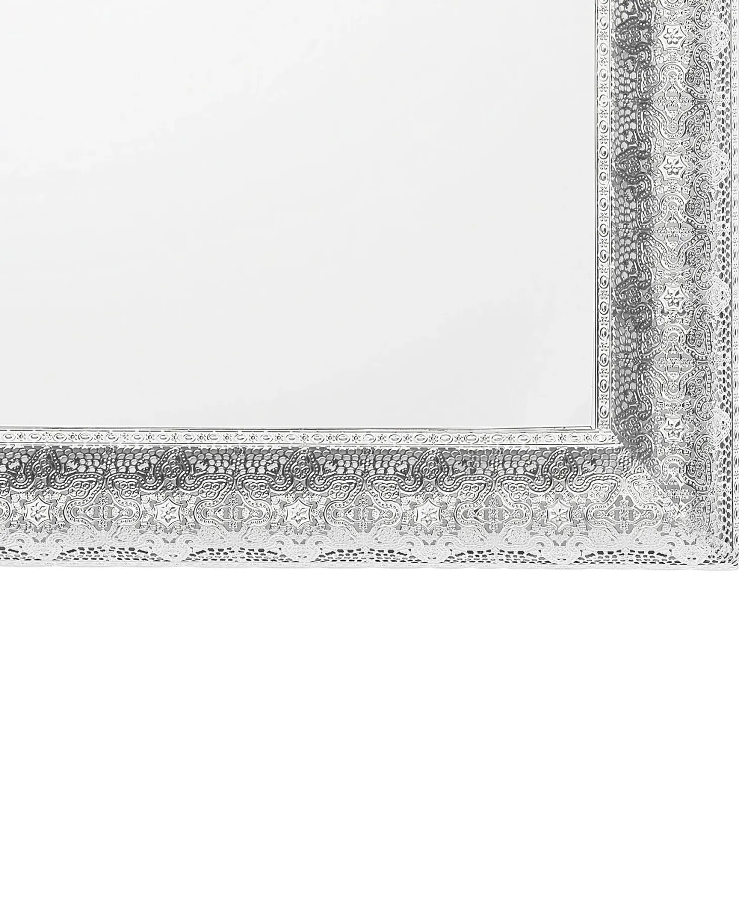 Lustro ścienne CAVAN 65 cm 65 cm Metal Srebrny
