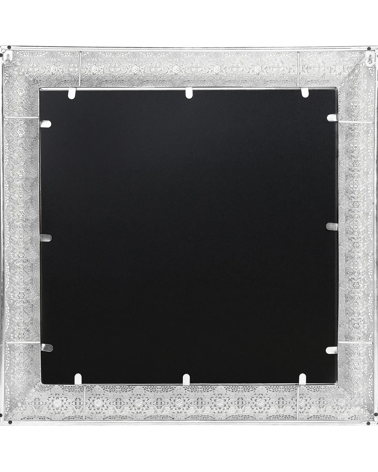 Lustro ścienne CAVAN 65 cm 65 cm Metal Srebrny