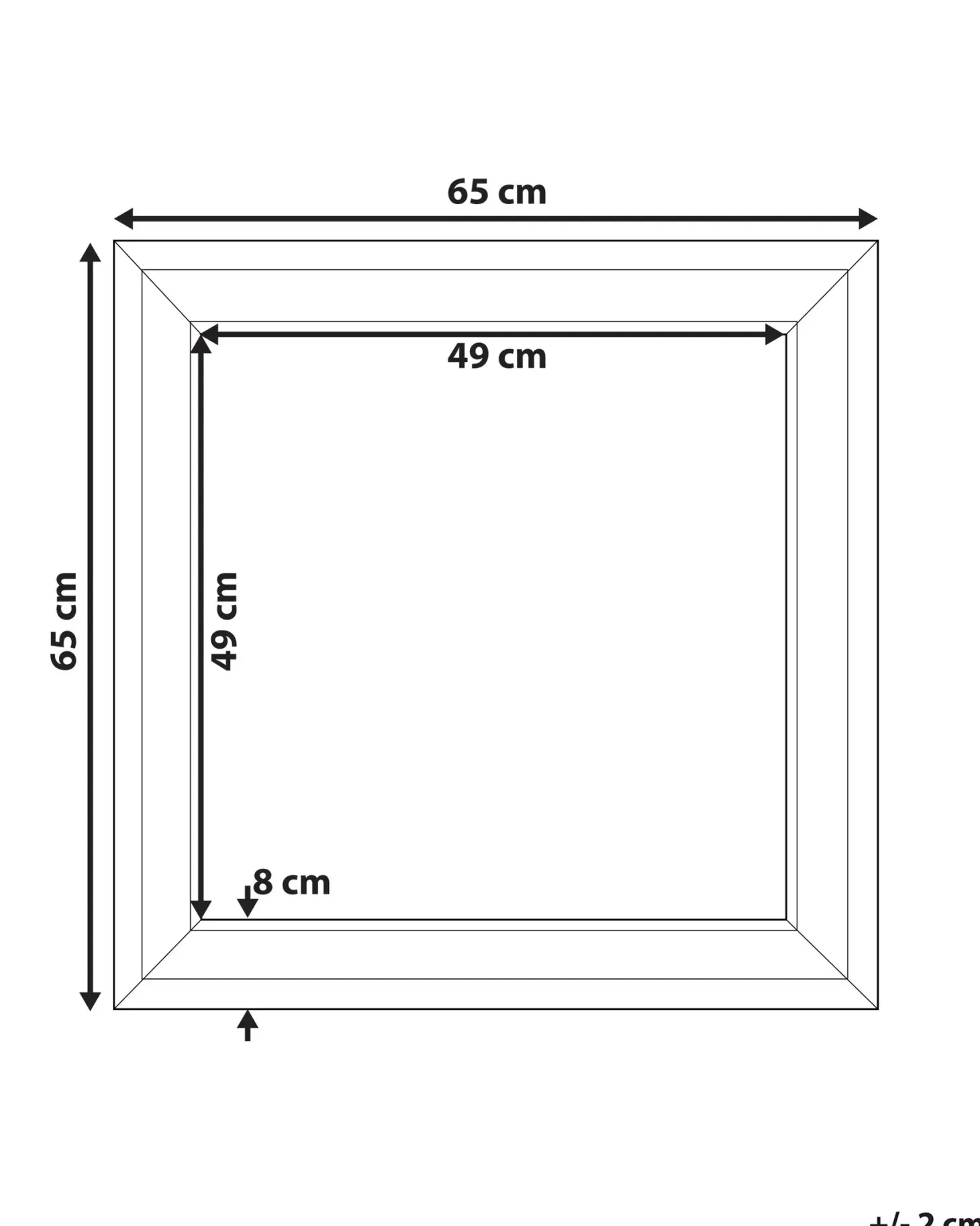 Lustro ścienne CAVAN 65 cm 65 cm Metal Srebrny