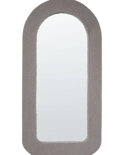 Lustro ścienne CERVON 60 cm 120 cm Boucle Beżowoszary