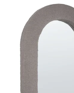 Lustro ścienne CERVON 60 cm 120 cm Boucle Beżowoszary