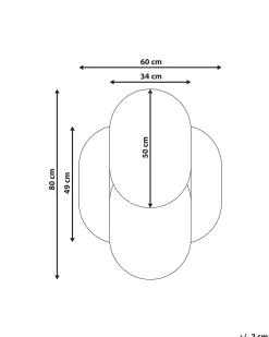 Lustro ścienne CHAILLON 60 cm 80 cm Niebieski
