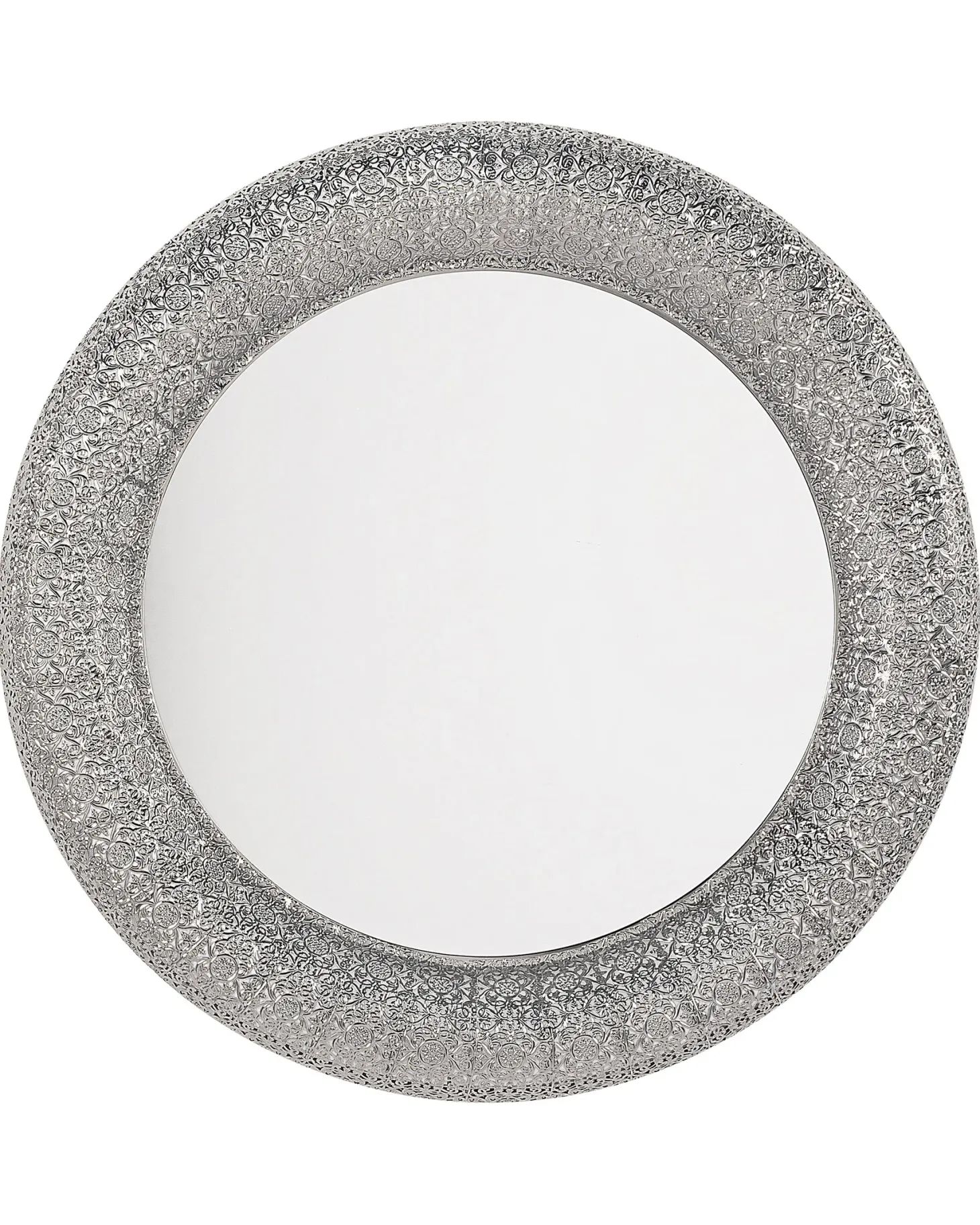 Lustro ścienne CHANNAY 80 cm 80 cm Metal Srebrny