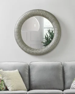 Lustro ścienne CHANNAY 80 cm 80 cm Metal Srebrny