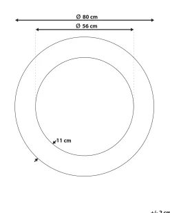 Lustro ścienne CHANNAY 80 cm 80 cm Metal Srebrny