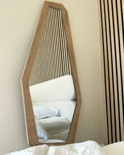 Lustro ścienne CHANU 44 cm 104 cm Jasnobrązowy