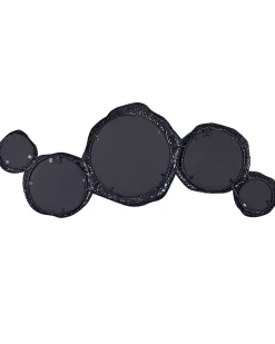 Lustro ścienne CHARNY 109 cm 44 cm Metal Czarny/ złoty