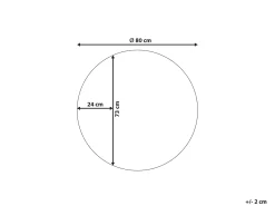 Lustro ścienne CHARRON 80 cm 80 cm Niebieski