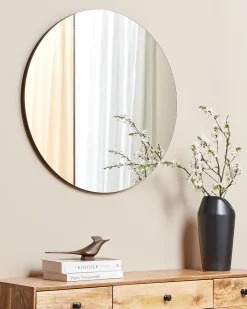 Lustro ścienne CHARRON 80 cm 80 cm Różowe złoto