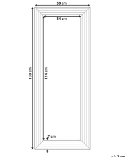 Lustro ścienne CHATAIN 50 cm 130 cm Srebrny