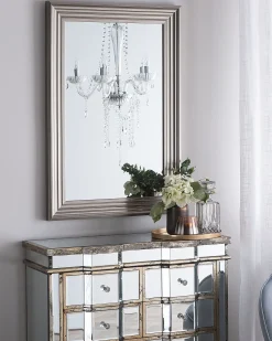 Lustro ścienne CHATAIN 61 cm 91 cm Srebrny