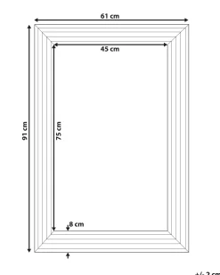 Lustro ścienne CHATAIN 61 cm 91 cm Srebrny