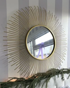 Lustro ścienne CILLY 80 cm 80 cm Metal Złoty
