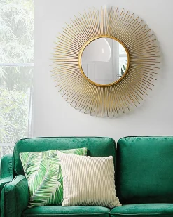 Lustro ścienne CILLY 80 cm 80 cm Metal Złoty