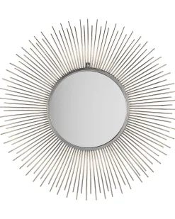 Lustro ścienne CILLY 80 cm 80 cm Metal Srebrny
