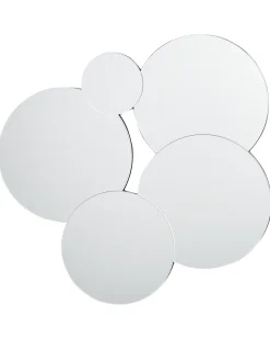 Lustro ścienne CLAIS 82 cm 80 cm Srebrny