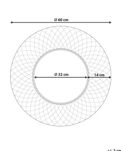 Lustro ścienne COMBE 60 cm 60 cm Metal Złoty