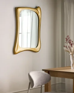 Lustro ścienne CONCARNEAU 65 cm 94 cm Złoty