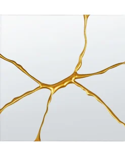 Lustro ścienne COOLE 80 cm 80 cm Złoty