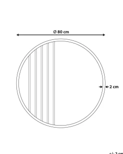 Lustro ścienne COUST 80 cm 80 cm Złoty