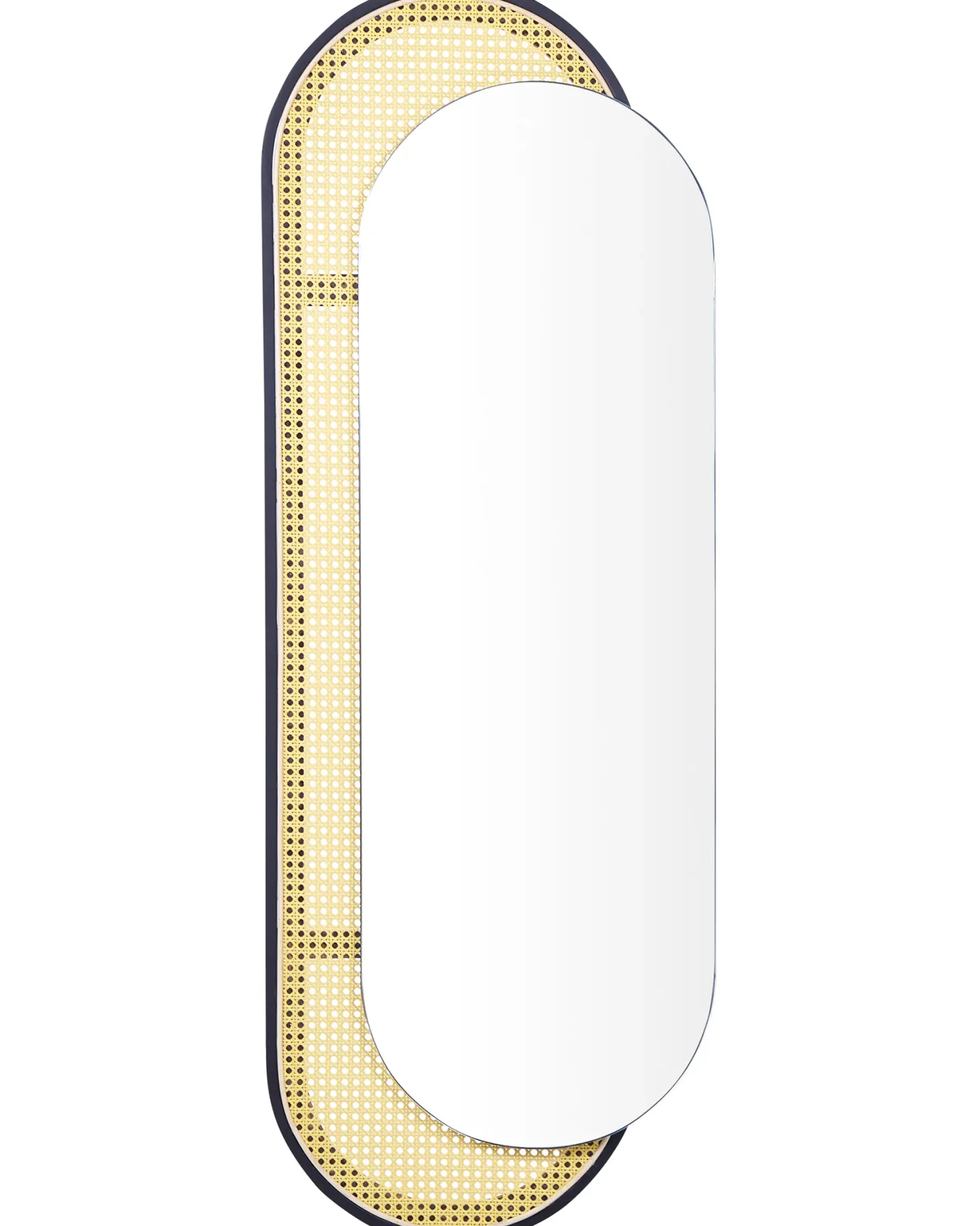 Lustro ścienne CREIL 51 cm 143 cm Technorattan Naturalny