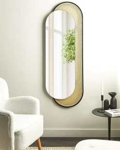 Lustro ścienne CREIL 51 cm 143 cm Technorattan Naturalny