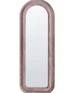 Lustro ścienne CULAN 60 cm 160 cm Welur Różowy