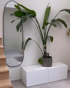 Lustro ścienne DARNETS 45 cm 160 cm Metal Czarny