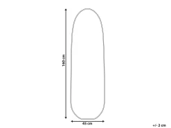 Lustro ścienne DARNETS 45 cm 160 cm Metal Czarny