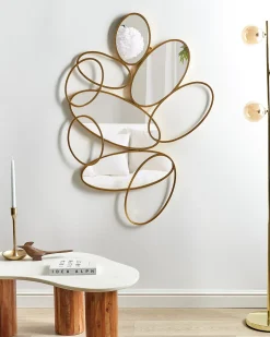 Lustro ścienne DECIZE 113 cm 77 cm Metal Złoty