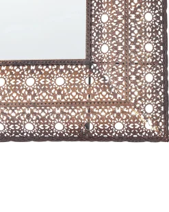 Lustro ścienne DEHRADUN 69 cm 90 cm Metal Miedziany