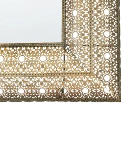 Lustro ścienne DEHRADUN 69 cm 90 cm Metal Złoty