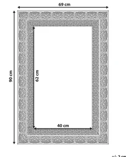 Lustro ścienne DEHRADUN 69 cm 90 cm Metal Złoty