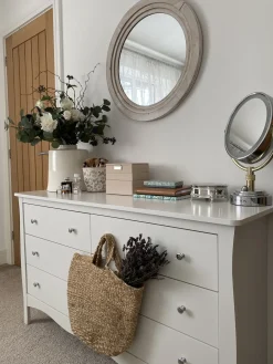 Lustro ścienne DELICIAS 60 cm 60 cm Złamana biel
