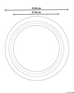 Lustro ścienne DELICIAS 60 cm 60 cm Złamana biel