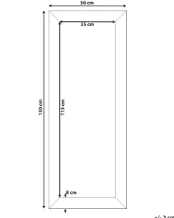 Lustro ścienne DERVAL 50 cm 130 cm Srebrny