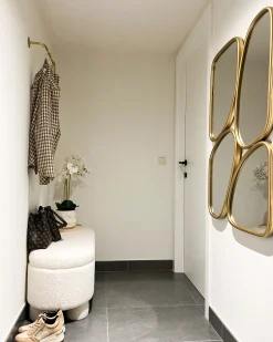 Lustro ścienne DIANCEY 70 cm 100 cm Metal Złoty