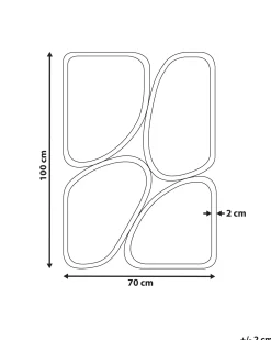 Lustro ścienne DIANCEY 70 cm 100 cm Metal Złoty
