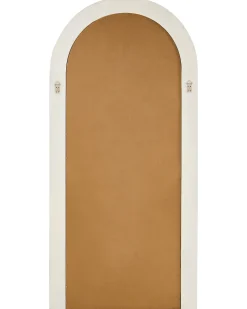 Lustro ścienne DIJON 80 cm 170 cm Drewno Złamana biel