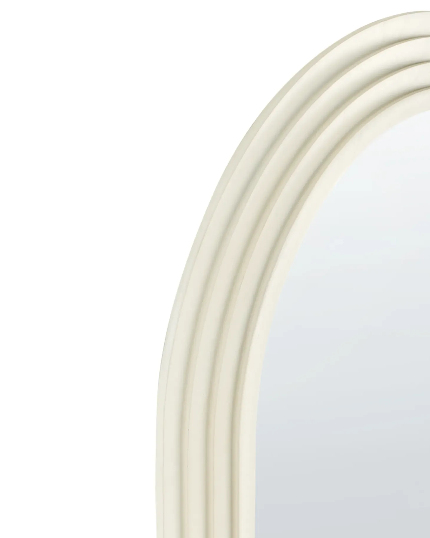 Lustro ścienne DIJON 80 cm 170 cm Drewno Złamana biel