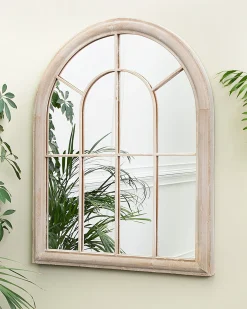 Lustro ścienne EMBRY 69 cm 88 cm Metal Beżowy