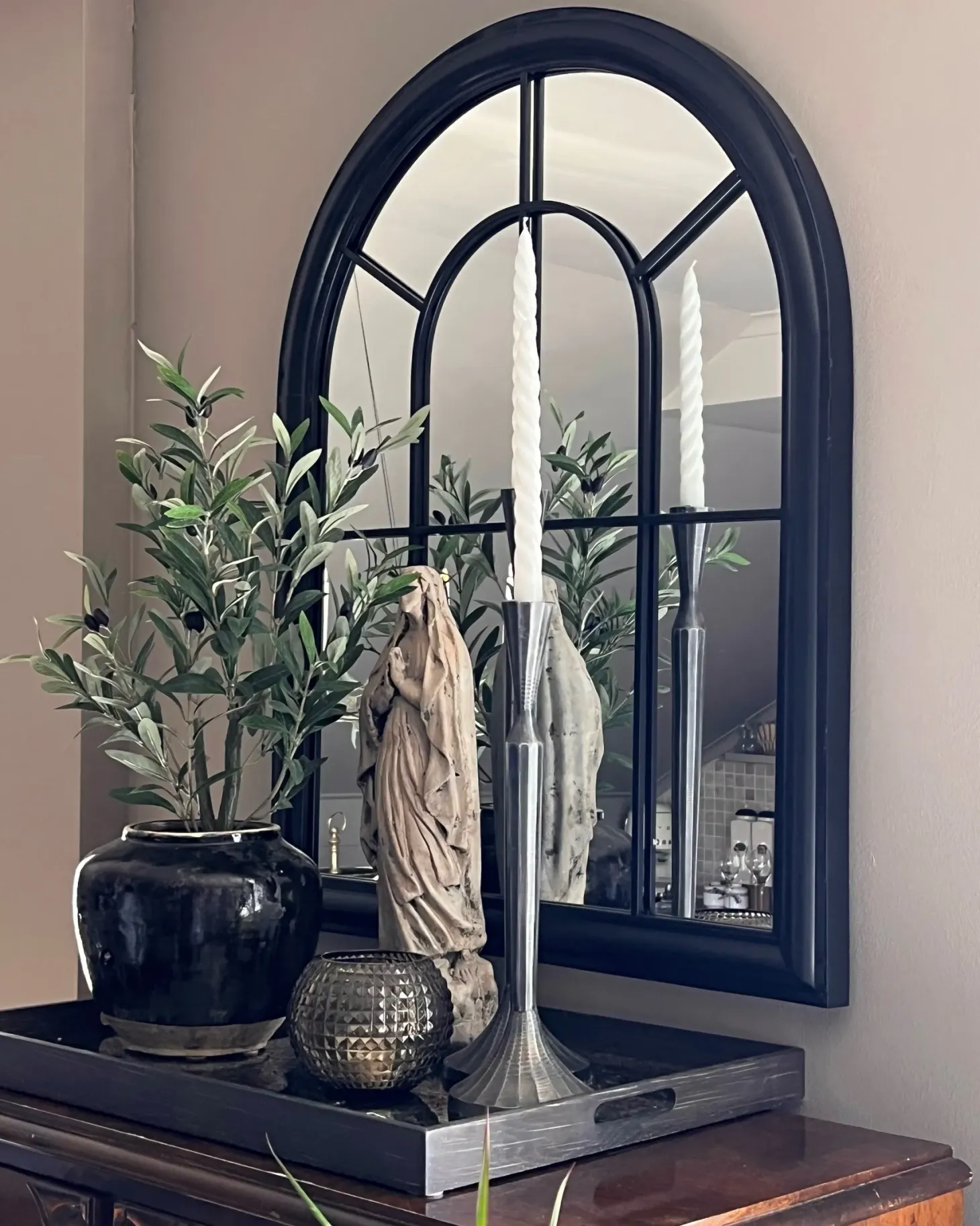 Lustro ścienne EMBRY 69 cm 89 cm Metal Czarny